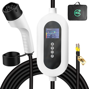 E-mingze Estación de Carga Portátil Tipo 2 EV 32A Monofásico 7KW Cargador de Vehículo Eléctrico con Enchufe Personalizado Nueva Condición - Product Image 1