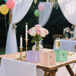 3.9inch Wedding party favour món quà nhỏ bao bì túi giấy với xử lý đối với Bridal Shower món quà nhỏ gói túi cho khách - Product Image 6