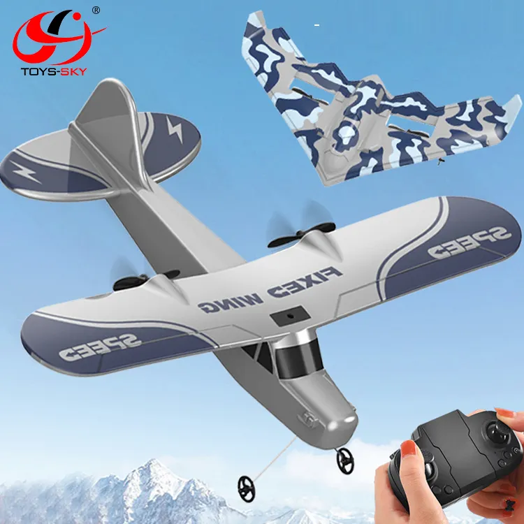 New 2.4G Epp Foam Led Lights Remote Controlled Fixed-wing Airplane Model Aircraft Flying Plane Toys Rc Glider For Beginner