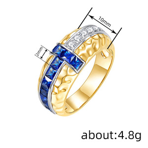 Orecchini a Cerchio con Accenti Blu per Donne, Design Geometrico, Accessori per Orecchie da Indossare Quotidianamente - Product Image 5