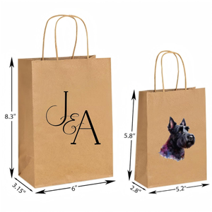 Sacs en papier kraft personnalisables en gros, multifonctionnels, souples, colorés, recyclables, avec poignées, pour promotion et exposition - Product Image 2