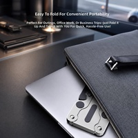 Penyangga Tablet Ponsel 3-in-1 dari Aluminium Alloy Cina Baru, Universal, Portabel, Berongga, Disipasi Panas, Dapat Dilipat