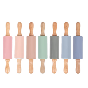 Tùy Chỉnh Màu Sắc Silicone <span class=keywords><strong>Mini</strong></span> Gỗ Cán Pin Cho Trẻ Em Cho Baking & Pastry Cho Trẻ Em Trong Nhà Bếp - Product Image 1