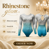 Justaucorps de gymnastique rythmique pour filles OEM, logo personnalisé, respirant, sans manches, vêtements de danse