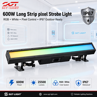 Barre lumineuse LED stroboscopique étanche IP67 600W RGB Blanc 672 LED 5050 112 LED 3030 Pixel Frost DMX512 16 bits -30-50°C pour discothèque