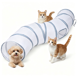 Pet Tunnel Cat Tunnel Dog Tunnel Outdoor Cat Enclosure Catio Mesh Cat Tunnel Enclosure Foldable Pet Tunnel <b>Tent</b> Backyard Play - Product Image 1