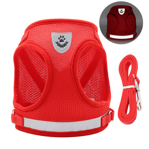 Hot Sale Adjustable Rivet Polyester Material <b>Dog</b> Harness Breathable Reflective Air Mesh Vest Personalized Fashion Style Includes - Product Image 3