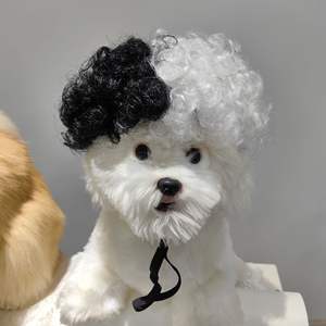 drôle Halloween fête drôle habiller <span class=keywords><strong>Afro</strong></span> Cosplay Costume Cruella De Vil perruque pour animaux de compagnie pour chiens et chats - Product Image 1