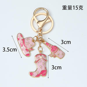 سلسلة مفاتيح رعاة البقر العتيقة ، قبعة بوت معدنية ، حقيبة ظهر ، قلادة للرجال ، تكساس ، مزرعة رعاة البقر ، هدايا سلسلة المفاتيح الغربية - Product Image 6