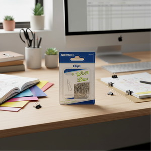 Mengfu M-0131 Graffette Triangolari Nichelate da 25mm, Confezione da 100 Pezzi, Fermagli Metallici per Ufficio e Scuola - Product Image 3