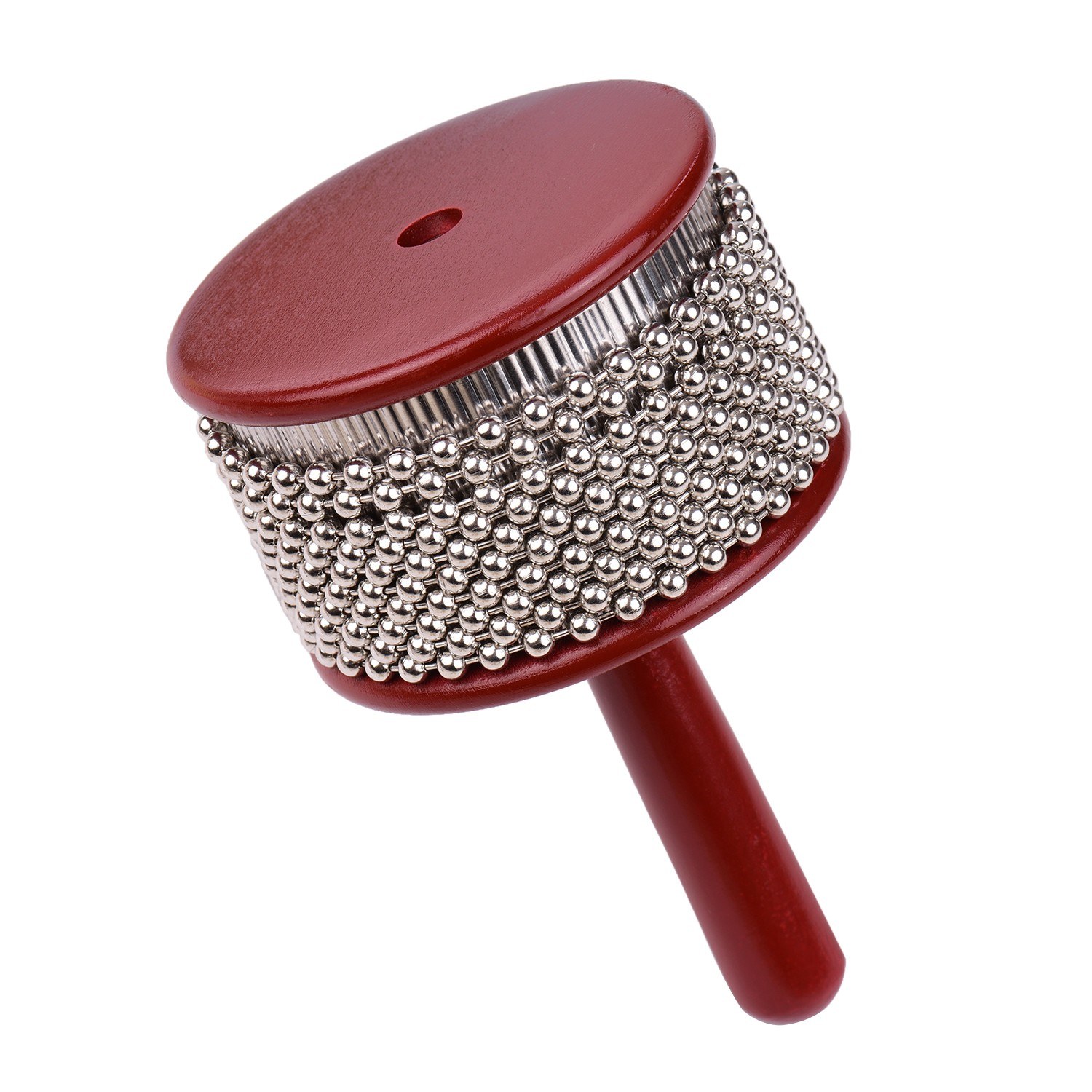 Cabasa Shaker In Legno Con Perline - Strumento Percussione Manuale Per Musica Latina