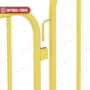 Barreras de seguridad y control de multitudes extraíbles galvanizadas con recubrimiento en polvo amarillo - Product Image 3