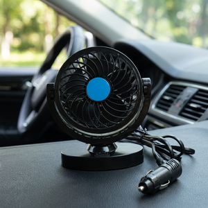 Ventilador de Refrigeración Doble Giratorio de 360° JL JL-006, 12V para Vehículos, ABS de Alta Calidad, Bajo Nivel de Ruido 35-39dB, Aspas de 4 Pulgadas, 15W - Product Image 3