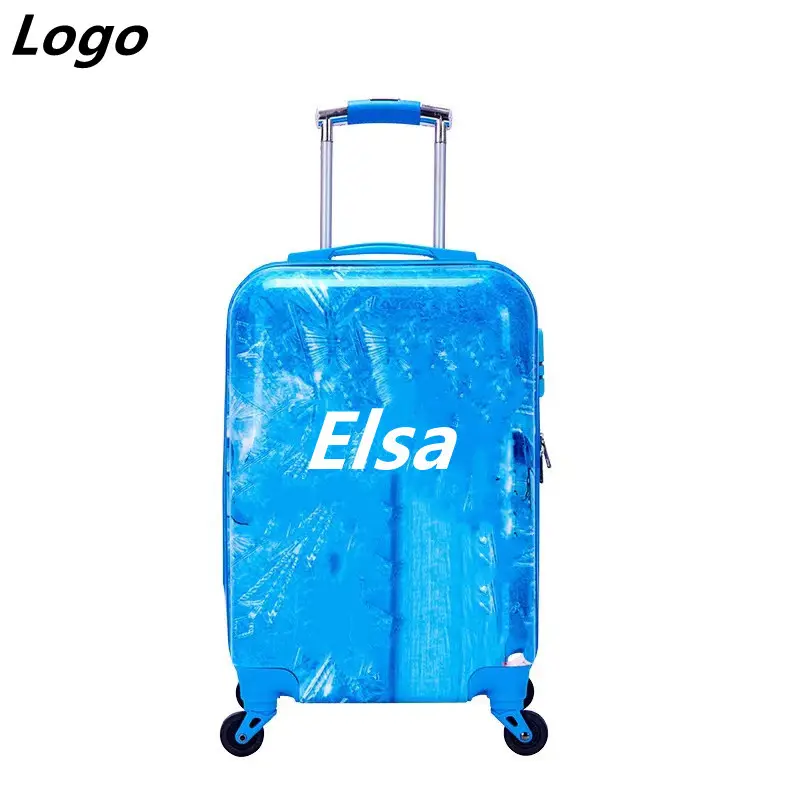 Maleta de viaje grande para niñas, Maleta bonita de princesa, de 20 pulgadas, Elsa, Valise