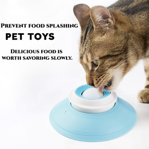 Juguete de autoentretenimiento para gatos, plato de lamido para cachorros, ventosa, bola de lamido para gatos, comederos giratorios para mascotas - Product Image 3