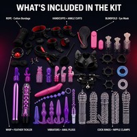 47-teiliges SM-Bondage-Set für Erwachsene Paare BDSM-Fesselset Handschellen Nippelklemmen Peitsche OEM-Lieferant