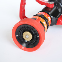 Buse à jet de type pistolet pour incendie, noire et rouge, 1,5/2,5 pouces