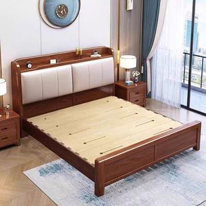 Precios <span class=keywords><strong>de</strong></span> Fábrica, Nueva Cama <span class=keywords><strong>de</strong></span> <span class=keywords><strong>Madera</strong></span> Estilo Chino Resistente a la Humedad, Tamaño King, Respaldo Suave, Ecológica, Duradera, Muebles para el Hogar - Product Image 2