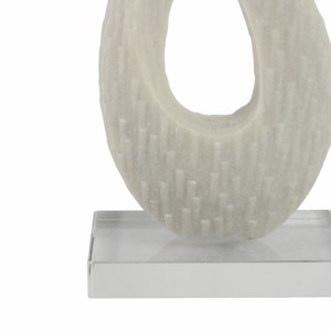 Scultura astratta a forma di anello con base in cristallo per decorare casa, ufficio e soggiorno - Product Image 5