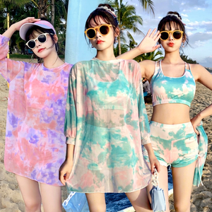 ชุดว่ายน้ำผู้หญิงแบรนด์ผสมผสานปี 2026 รุ่นใหม่ หลายสี ผ้าตาข่ายคลุมตัว เซ็กซี่ ช่วยให้ขาดูเรียวยาว ชุดสามชิ้น เสื้อ กางเกง ชุดว่ายน้ำ - Product Image 1