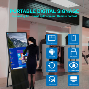 Tótem Digital Móvil con Pantalla LCD 4K FHD UHD, Reproductor Multimedia Publicitario con CMS Basado en la Nube para Uso en Tiendas y Metro - Product Image 2