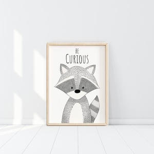 Decorazione moderna della stanza dei bambini del bambino pittura su tela arte cartone animato foresta animale pittura a olio - Product Image 4