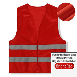 Gilet <span class=keywords><strong>de</strong></span> sécurité réfléchissant 80g avec bandes réfléchissantes pour travaux en extérieur - Product Image 1