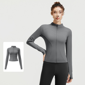 Chaqueta Deportiva Elegante de Manga Larga con Estética Minimalista y Tela Elástica Funcional - Product Image 2