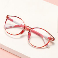 Lunettes de vue pour enfants anti-lumière bleue, montures TR90, plaquettes de nez en silicone souple, motif uni, pour étudiants, vente en gros, nouveauté