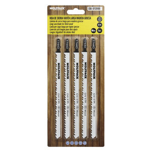 Set di 5 Lame Lunghe per Sega a Gattuccio per Legno, Taglio Grosso Lama in Cromo Vanadio 58. Attacco a T Universale - Product Image 5