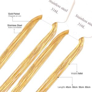 Collares de cadena de acero inoxidable 316L con cierres de garra de serpiente y langosta, estilo funky, para chicas - Product Image 2