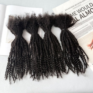 Fummi 10 pouces 0,4 cm <span class=keywords><strong>Dreads</strong></span> en cheveux humains naturels, sans perte de cheveux, extensions de dreadlocks douces en vrais cheveux humains - Product Image 3