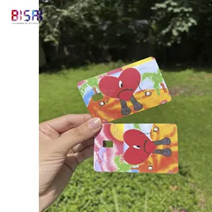 Good quality customized transportation debit bank card sticker removable vinyl sticker cards