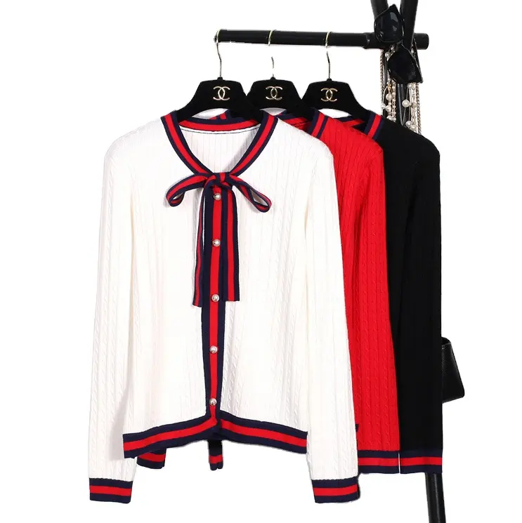 Зимние хлопковые топы с длинным рукавом FYB, верхняя одежда, Осенний вязаный кардиган большого размера, женский свитер