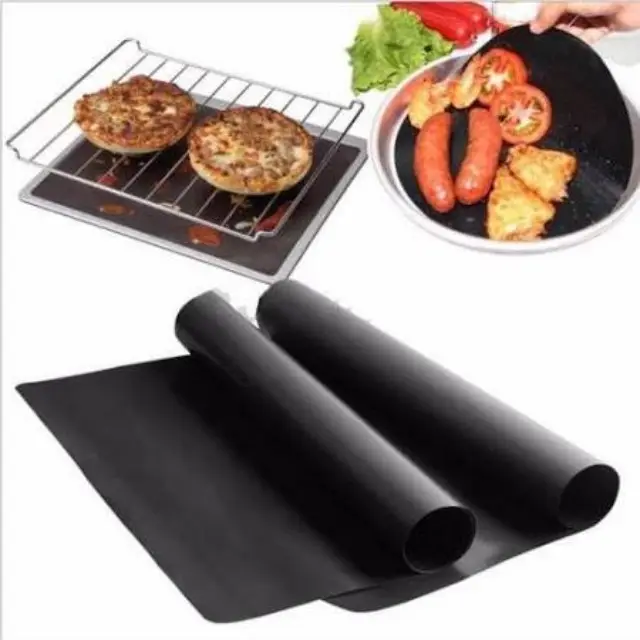 2023 PTFE BBQ Grill Mat Tapis de cuisson Facile à nettoyer Revêtement de four réutilisable antiadhésif