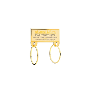 Boucles d'oreilles créoles en acier inoxydable 316L plaqué or PVD, durables et résistantes, bijoux de mode - Product Image 2