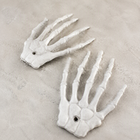 SIPKLR Mains de squelette d'Halloween réalistes en PE, décorations d'os humains, plusieurs tailles pour fournitures de fête d'Halloween