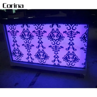 Pierre artificielle de Quartz chaude ou acrylique, surface solide, éclairage led, pour comptoir de restaurant, bar