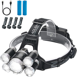 Lampe frontale d'urgence extérieure haute puissance 30W, 3500 lumens, projecteur COB, rechargeable par USB, étanche - Product Image 1