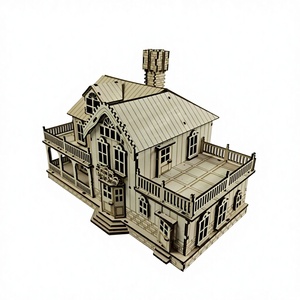 Modèle de puzzle <span class=keywords><strong>en</strong></span> bois <span class=keywords><strong>3D</strong></span> artisanal personnalisé MCX DRAGON CASTLE, jouet éducatif DIY, 101-500 pièces, apparence élégante, <span class=keywords><strong>dessin</strong></span> <span class=keywords><strong>animé</strong></span> - Product Image 2