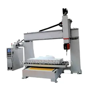 Grand routeur CNC multifonctionnel personnalisable Roctech 5 axes RCF1325 de haute rigidité pour la découpe de gravure de moules en bois ou en métalloïdes