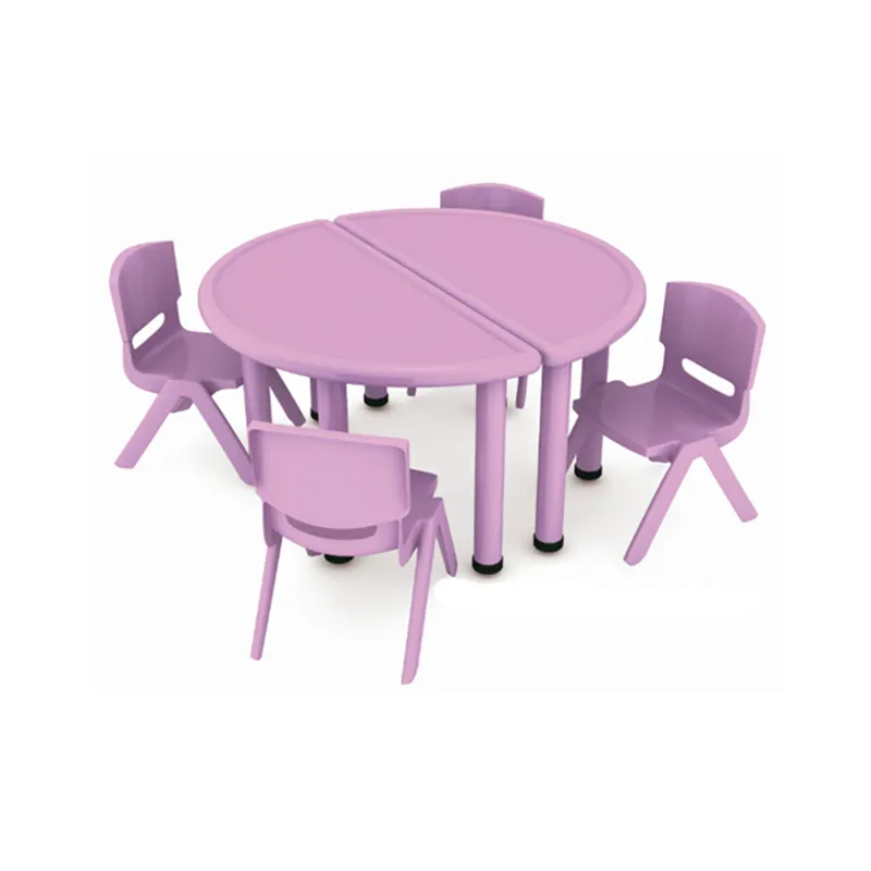 Rond en plastique enfants tables et chaises enfants chaise de table en plastique, meubles pour enfants