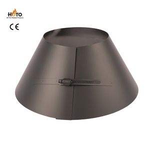 Kit de traversée murale en acier inoxydable poli pour tuyau de cheminée de 6 pouces avec <span class=keywords><strong>pare</strong></span>-<span class=keywords><strong>étincelle</strong></span>s et capuchon de cheminée pour foyers - Product Image 5