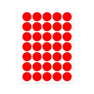 Etiquetas de Puntos de Colores A5, Impermeables, para Escribir a Mano, Etiquetas Adhesivas en Blanco para Clasificación, Almacenamiento, Compras, Vinilo/PVC, Promocionales - Product Image 1