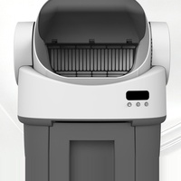 Bac à litière pour chat à nettoyage automatique semi-ouvert, contrôle intelligent par application WiFi pour chats d'intérieur