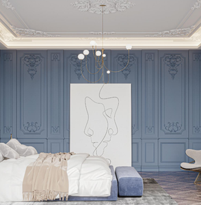 PU Quadratisches Lampenpanel Geprägtes Luxus-Design Deckenleuchte für Pool, Gastgewerbe und Restaurant Dekorative Vergoldete Leuchte - Product Image 5