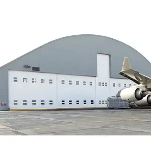 Bangunan gantung pesawat struktur baja kustom dengan struktur prefabrikasi logam rentang besar