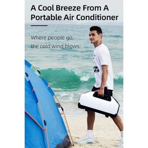 <b>Portable</b> Air Cooler 700W Mobile Evaporative Cooling <b>Unit</b> For Truck Use White Plastic Freestanding - Product Image 3