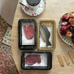 Plateau absorbant jetable de haute qualité pour viande, fruits de mer et fruits, emballage alimentaire, vente en gros directe d'usine, impression personnalisée - Product Image 1