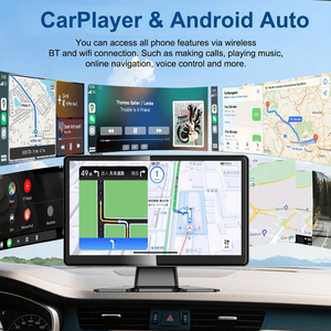 Portable10.1inch 4 kênh IPS HD màn hình cảm ứng Car Stereo Carplay màn hình cho xe Apple Carplay & <span class=keywords><strong>Android</strong></span> Auto MP4 DVR màn hình - Product Image 4